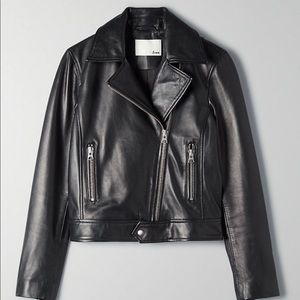 Aritzia Wilfred Free Hendrix Leather Biker